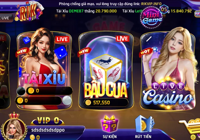 Khám Phá Thế Giới Casino Livestream Tại RikVip Đỉnh Cao Đầy Hấp Dẫn