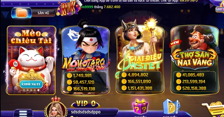 Nổ Hũ RikVip Thiên Đường Săn Thưởng Với Cơ Hội Trúng Jackpot Hàng Tỷ Đồng
