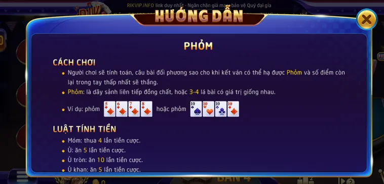 Phỏm Tại RikVip Sảnh Cược Đỉnh Cao Cho Cộng Đồng Game Thủ Đam Mê Số Học