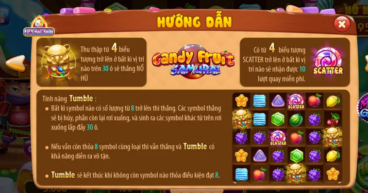 Nổ Hũ Candy Fruit Samurai Tại RikVip Đỉnh Cao Đấu Trường Ngọt Ngào Đầy Kịch Tính