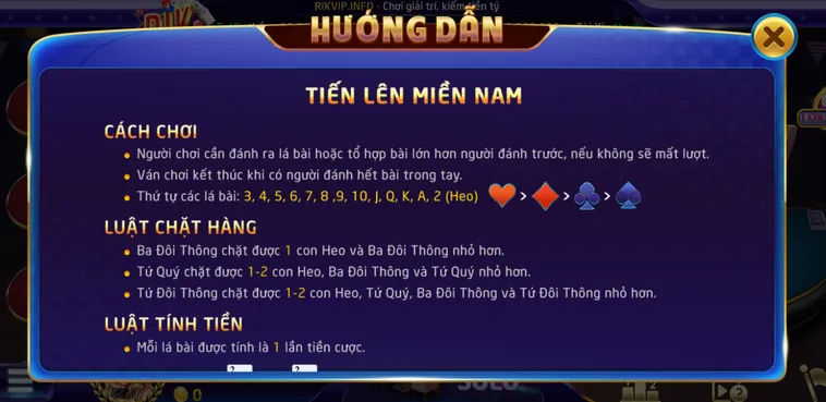 Chinh Phục Đỉnh Cao Tiến Lên Miền Nam Tại RikVip Đầy Hấp Dẫn Nghẹt Thở